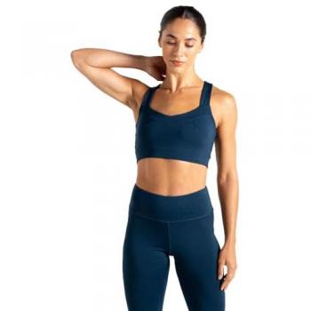 Dare2b Swift III Women's Medium Impact Quick-Dry Sports Bra in Moonlight Denim