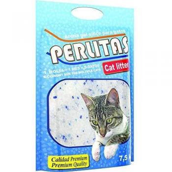 16 litros (7,5Kg) Arena de Sílice Perlitas Grande Alta Capacidad de Absorción Cristales Blancos y Azules Control de los Malos Olores Gel Silica - Arena de Perlas Cristal