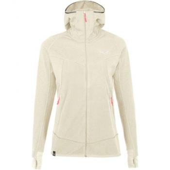 Forro Polar Salewa Puez Hybrid Polarlite con Capucha para Mujer - Color Beige - Talla L