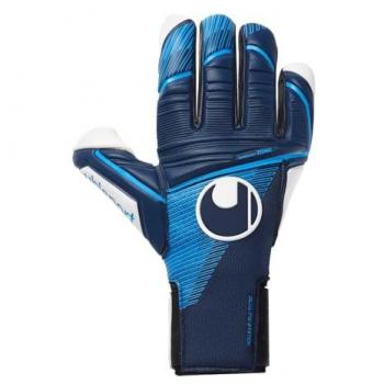 Uhlsport Guantes de Portero Absolutgrip HN, Tight HN, Niños y Adultos, color Bleu Marine/Bleu Fluo/Blanc, talla 10