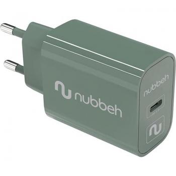 Cargador USB-C Nubbeh 25W 3A PD 3.0 Verde