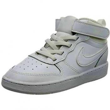 Nike Court Borough Mid 2 Baby Toddler Shoe - Unisex - Triple White - Size 7K