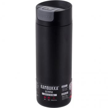 Botella Termo Kambukka Olympus 500ml Matte Black - Acero Inoxidable - Antigoteo - Antiderrame