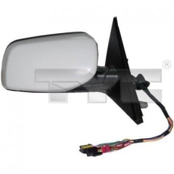 Espejo retrovisor TYC 303-0090 con diseño de alta precisión, acabado en negro, ajuste manual, vidrio convexo para mayor visibilidad y resistencia a la intemperie