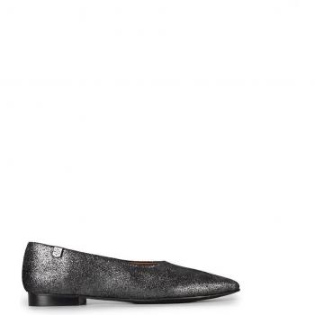 Bailarinas de piel planas para mujer - Modelo Anabel Boreal Negro, elegante y cómodo