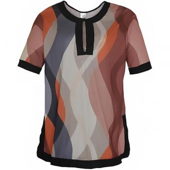 Opera boulogne strandbluse tunique dessus longueur 85 cm-marron/orange-taille 42