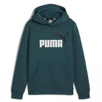 Puma Essentials+ Big Logo Hoodie for Kids - Green
