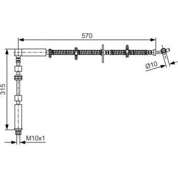 Latiguillo de freno Bosch BH1954, flexible de alta calidad, modelo 1 987 481 A64