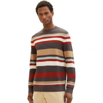 Jersey de Hombre de Rayas con Cuello Redondo Tom Tailor