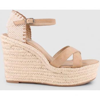 Sandalias de cuña de mujer beige Blogger MARINA