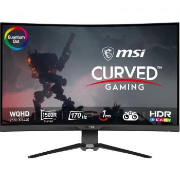 MSI MAG325CQRF-QD 31.5 Curved Gaming Monitor, WQHD 2560 x 1440, 170Hz Refresh Rate, FreeSync Premium, Quantum Dot Technology, 1ms Response Time,