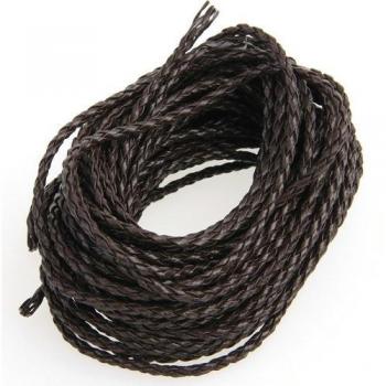 Ecloud Shop Cordón de Cuero Tejido para Collares Joyería Marrón 3 mm