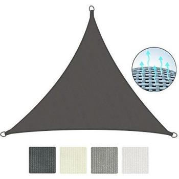 Sol Royal Toldo/parasol SolVision Triangular 300x300x300 cm Antracita HDPE tejido respirante protección solar y UV