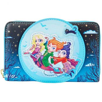 Cartera Poster Hocus Pocus Loungefly 26Cm - Con licencia oficial, diseño de Hocus Pocus, tamaño 26 cm, tipo zip alrededor, fabricada en cuero sintético