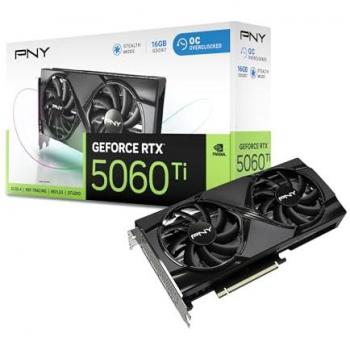 Tarjeta Gráfica PNY GeForce RTX 5060 Ti Overclockeada Doble Ventilador 16GB GDDR7 DLSS 4