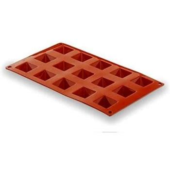 Lacor - 66821 - Molde Piramide 15 Cavidades Silicona - Rojo