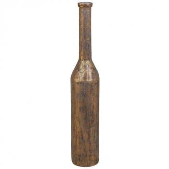 Jarrón Imponente de Poliresina Marrón 17.5x17.5x100 cm