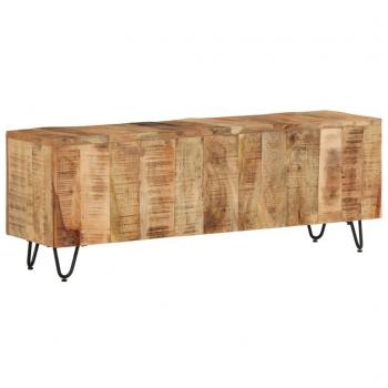Mueble de TV de madera maciza de mango 110x30x40 cm