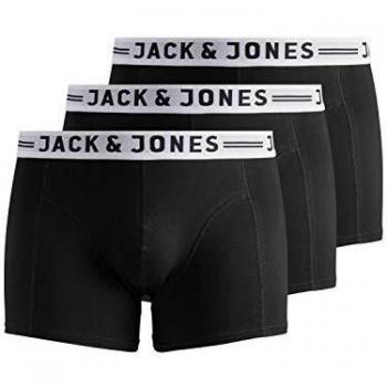 Jack & Jones Jacsense Plus Size 3-Pack Black Boxer Shorts