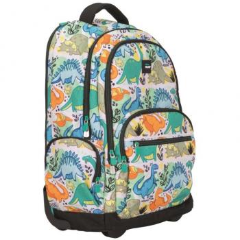 Mochila Grande Escolar con Ruedas 25L Milan Serie Especial Dinos 6 Cremalleras