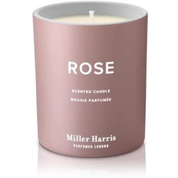 Miller Harris Luxury Rose Scented Candle 220g - Natural Wax with Fruity & Floral Fragrance