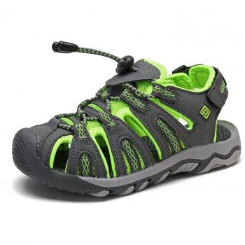 Dream Pairs 160912-K Sandalias de Verano Aire Libre para Niño Grande Gris Verde Neón 36 EU/4 US