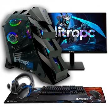 PC Gaming Completo NitroPC Pack Nitro Plus V2 - AMD Ryzen 9 7950X3D, RTX 4080 Super 16GB, RAM 32GB, M.2 2TB SSD, Windows 11, Monitor