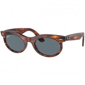 Ray-Ban RB2242F Wayfarer Oval Asian Fit Polarized Men's Sunglasses Tortoiseshell 53mm
