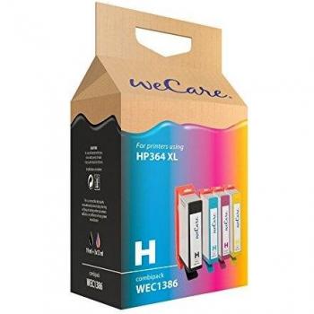 WECARE Multipack 364XL Recargable CMYBK para HP Photosmart D5460 - 19/3x12ml