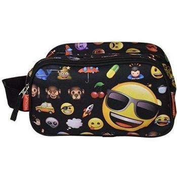 Montichelvo Emoji-Emoticonos Neceser, 25 cm, Color Negro
