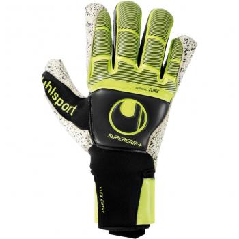Uhlsport Guantes de Portero Supergrip+ Flex Frame Carbon, Adultos Unisex, Negro/Amarillo Fluor (Multicolor), Talla 11