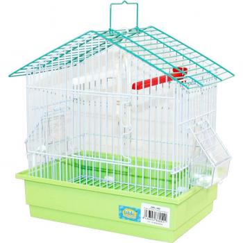 Jaula para pájaros con comederos, palos y columpios 27.5*19.5*30CM