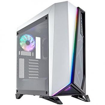 Corsair CC-9011141-WW Carbide SPEC-OMEGA RGB Tempered Glass Mid-Tower ATX Gaming Case - Black/White