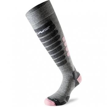 Lenz Skiing 3.0 Wintersport Socken Ski Herren Damen Snowboard Knie Strümpfe Merino, 100, Farbe Rosa, Größe 35 - 38