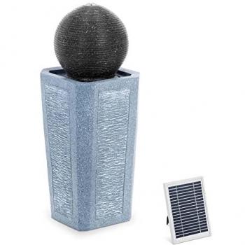 Fuente Solar de Jardín - Bola sobre Columna con Iluminación LED