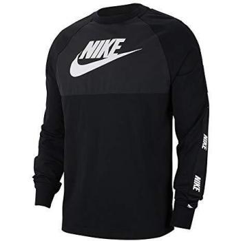 Desconocido Nike M NSW CE Top LS Hybrid Camiseta de Manga Larga, Hombre, Black/Black/Black/