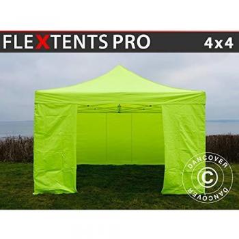Carpa Plegable Rápida FleXtents PRO 4x4m Amarilla Neón