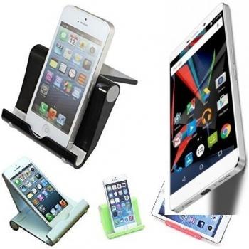 Escritorio Soporte universal dock para Archos Diamond 2 Plus, negro, fuerte, ligero y compacto | Multi-ángulo del sostenedor del soporte portátil para tabletas, e-readers y smartphones Fold-Up Docking Station cuna del muelle turística montaje muelle Vi