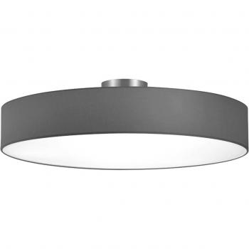 Plafón Trio Lighting Hotel Níquel Mate/Gris Ø 65 cm con 5 luces