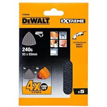 Dewalt DTM3095-QZ DTM3095-QZ-Lija de Malla Delta, Grano 240, para Usar con Todo Tipo de lijadora de Detalles, 0 W, 0 V, 93x93mm