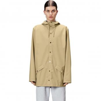 Rains Unisex Hooded Waterproof Jacket - Sand - Size M