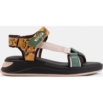 Sandalias Planas Hoff Palawan para Mujer en Color Amarillo con Estampado Animal Print