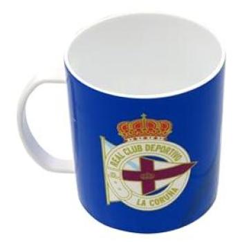Taza de Plástico Deportivo de la Coruña 340 ML Color Azul para Microondas - Producto Oficial
