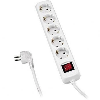 Alyco - Regleta de 5 Enchufes con Interruptor, Cable de 1.4 m - 199465
