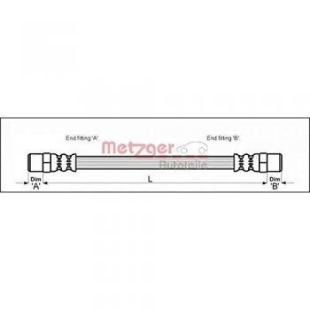 Metzger 4110597 freno Manguera