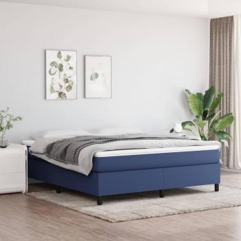 Cama solar sin colchón azul 180x200 cm en tela, estructura de cama box spring tela azul 180x200 cm Vidaxl Azul