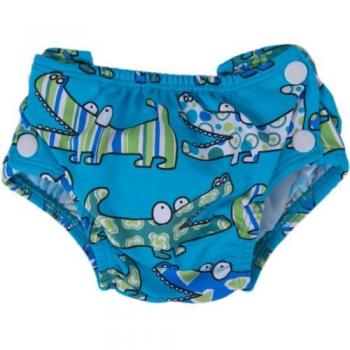 Popolini Kroko - Pañal de Natación, Azul Estampado
