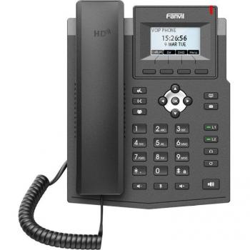Fanvil X3SG Lite Teléfono VoIP con IPv6, Audio HD, 2 Líneas, Pantalla LCD, Color Negro