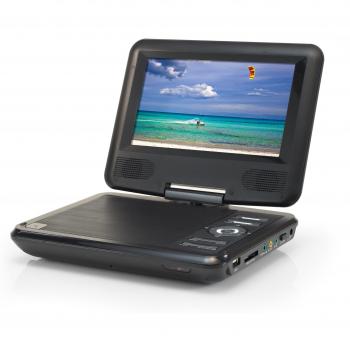 AudioSonic DV-1821 - Reproductor de DVD portátil de 7'', color negro