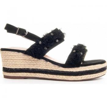 Sandalias de Mujer Montevita Calena Black - Sandalia De Cuña Para Mujer, Modelo 89324, Color Negro